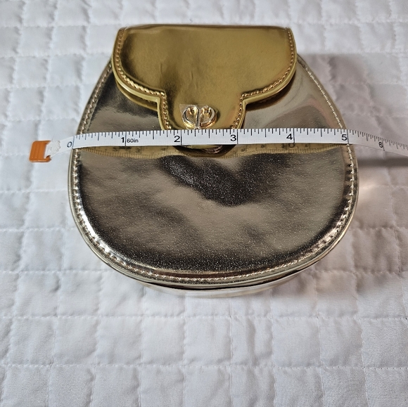 Cle De Peau Silver And Gold Metallic Mini Crossbody Bag With Chain Strap NEW - Picture 12 of 16